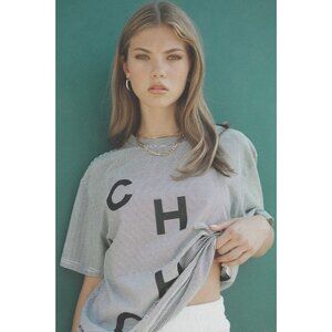 EllandEmm CHA CHA Cotton stripe Tee In Size 3XL